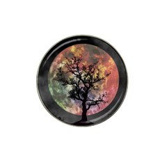 Full Moon Silhouette Tree Night Hat Clip Ball Marker