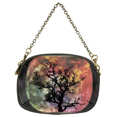 Full Moon Silhouette Tree Night Chain Purse (Two Sides)