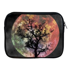 Full Moon Silhouette Tree Night Apple iPad 2/3/4 Zipper Cases