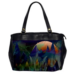 Mountains Abstract Mountain Range Oversize Office Handbag by Wegoenart