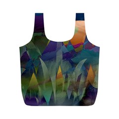 Mountains Abstract Mountain Range Full Print Recycle Bag (m) by Wegoenart