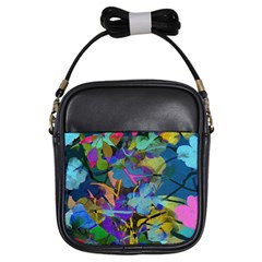 Flowers Abstract Branches Girls Sling Bag by Wegoenart