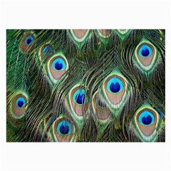 Peacock Feathers Peacock Bird Large Glasses Cloth by Wegoenart