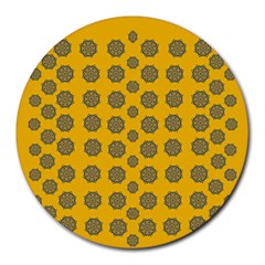 Sensational Stars On Incredible Yellow Round Mousepads by pepitasart