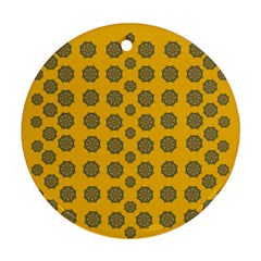 Sensational Stars On Incredible Yellow Ornament (round) by pepitasart