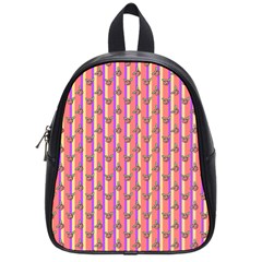 Pink Stripe & Roses School Bag (small) by charliecreates