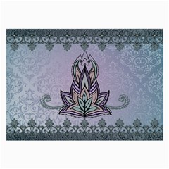 Abstract Decorative Floral Design, Mandala Large Glasses Cloth (2 Sides) by FantasyWorld7
