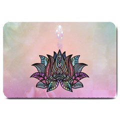 Abstract Decorative Floral Design, Mandala Large Doormat  by FantasyWorld7