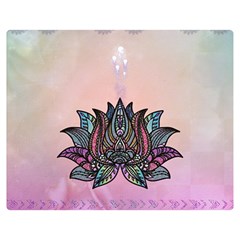 Abstract Decorative Floral Design, Mandala Double Sided Flano Blanket (medium)  by FantasyWorld7