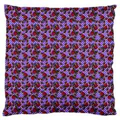 Lazy Cat Floral Pattern Lilac Polka Standard Flano Cushion Case (one Side) by snowwhitegirl