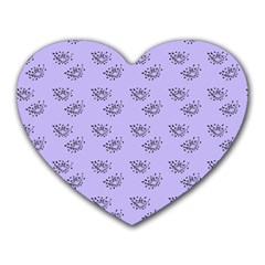 Zodiac Bat Lilac Heart Mousepads by snowwhitegirl