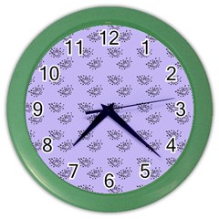 Zodiac Bat Lilac Color Wall Clock