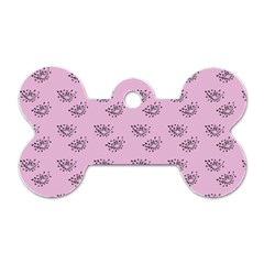 Zodiac Bat Pink Dog Tag Bone (two Sides)