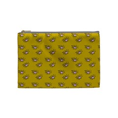 Zodiac Bat Pink Yellow Cosmetic Bag (medium) by snowwhitegirl