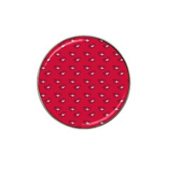 Zodiac Bat Pink Red Hat Clip Ball Marker by snowwhitegirl