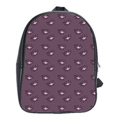 Zodiac Bat Pink Grey School Bag (large)