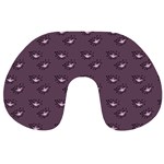 Zodiac Bat Pink Grey Travel Neck Pillow Back