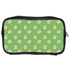 Happy Toast Green Toiletries Bag (two Sides) by snowwhitegirl