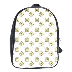 Happy Toast White School Bag (large)