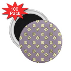 Happy Toast Grey 2 25  Magnets (100 Pack) 