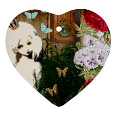 Vintage Llorona Collage Heart Ornament (two Sides)