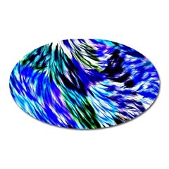 Abstract Background Blue White Oval Magnet