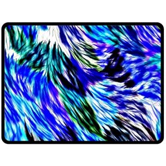 Abstract Background Blue White Fleece Blanket (large) 