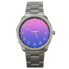 Dot Background Pattern Halftone Sport Metal Watch by Bajindul