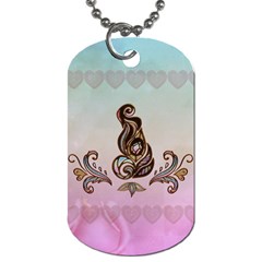 Abstract Decorative Floral Design, Mandala Dog Tag (One Side)