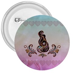 Abstract Decorative Floral Design, Mandala 3  Buttons