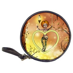 Cute Fairy  On A Swing Made By A Heart Classic 20-cd Wallets by FantasyWorld7