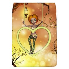 Cute Fairy  On A Swing Made By A Heart Removable Flap Cover (l) by FantasyWorld7