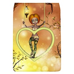 Cute Fairy  On A Swing Made By A Heart Removable Flap Cover (s) by FantasyWorld7