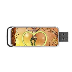 Cute Fairy  On A Swing Made By A Heart Portable Usb Flash (two Sides) by FantasyWorld7