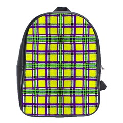 Plaid 3 School Bag (large) by ArtworkByPatrick