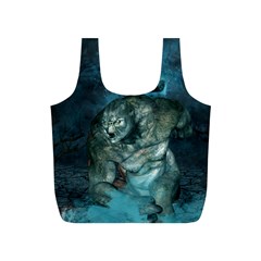 Aweome Troll With Skulls In The Night Full Print Recycle Bag (s) by FantasyWorld7