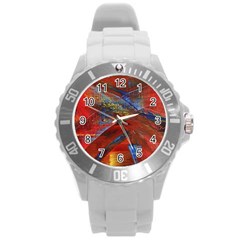 Electric Guitar Round Plastic Sport Watch (l) by WILLBIRDWELL