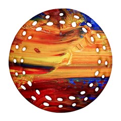 Rainbow Waves Ornament (round Filigree) by WILLBIRDWELL