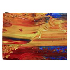 Rainbow Waves Cosmetic Bag (xxl) by WILLBIRDWELL