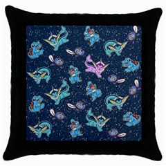 water type Throw Pillow Case (Black)