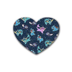 Water Type Rubber Coaster (heart)  by Mezalola