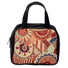 Pop Art Paisley Flowers Ornaments Multicolored 4 Classic Handbag (one Side) by EDDArt