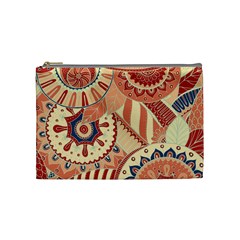 Pop Art Paisley Flowers Ornaments Multicolored 4 Cosmetic Bag (medium)