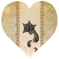 The Fantasy Eye, Mandala Design Wooden Puzzle Heart by FantasyWorld7