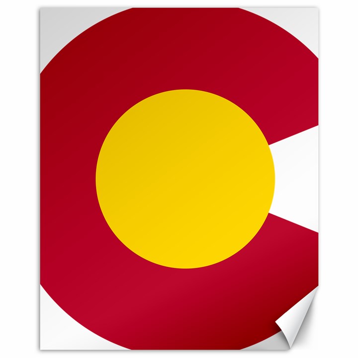 Colorado State Flag Symbol Canvas 11  x 14 