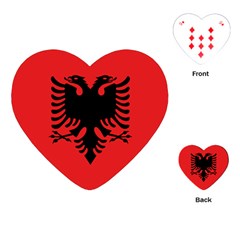 Albania Flag Playing Cards Single Design (heart) by FlagGallery