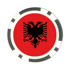 Albania Flag Poker Chip Card Guard (10 Pack) by FlagGallery