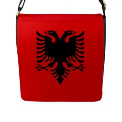 Albania Flag Flap Closure Messenger Bag (l) by FlagGallery