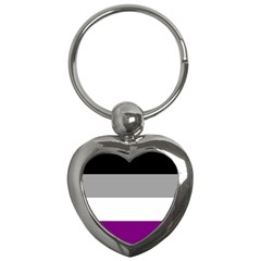 Asexual Pride Flag Lgbtq Key Chain (heart) by lgbtnation