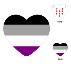 Asexual Pride Flag Lgbtq Playing Cards Single Design (heart) by lgbtnation